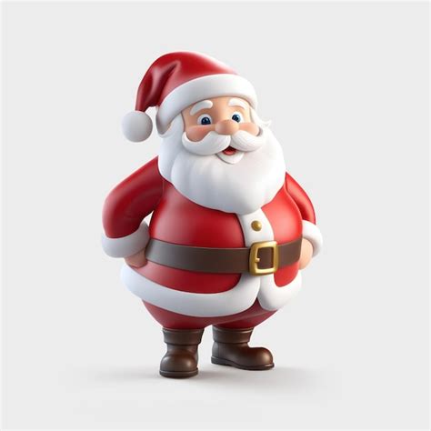 Premium Photo | A santa claus 3d image isolated on a white background