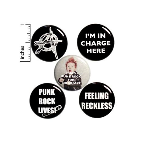 Punk Rock Pin Button Or Fridge Magnet Set Backpack Pins Set Etsy