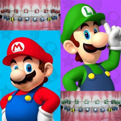 Supermariobros Mariobros Nintendo Mario Luigo Braces