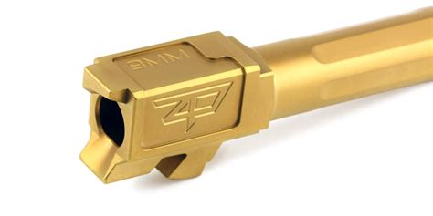 G19 Barrel PORTED Flush Crown TiN Gold Zaffiri Precision