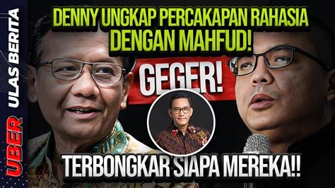 LIVE GEGER DENNY UNGKAP PERCAKAPAN RAHASIA DENGAN MAHFUD TERBONGKAR