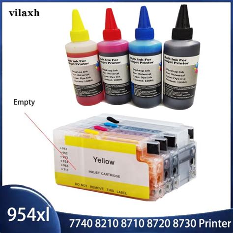 Vilaxh Hp 954 954xl Refillable Onk Cartridge With Arc Permanent Chip For Hp Officejet Pro 7740