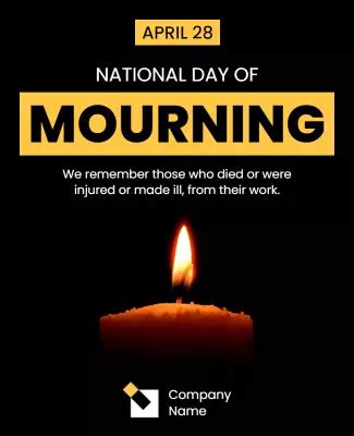 National Day Of Mourning Poster Templates PhotoADKing