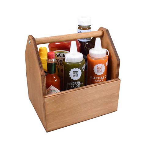 Wooden Condiment Holder - Smart Hospitality Supplies