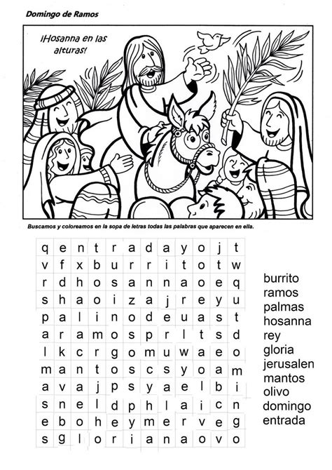 Sopa De Letras Domingo De Ramos Interactive Worksheet Bible Study For