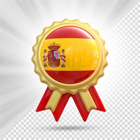 Premium PSD Spain Flag 3d Render