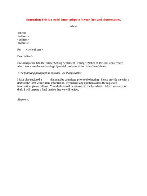 Sample Information Letter