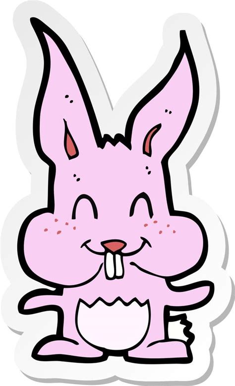 sticker of a cartoon rabbit 10672213 Vector Art at Vecteezy