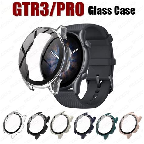 PC Hard Shell Glass Screen Protector Film Case For Huami Amazfit GTR 3