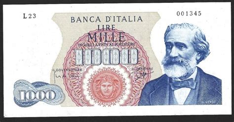 Italien 1 000 Lire 14 01 1964 Verdi I Tipo Gigante BI Catawiki