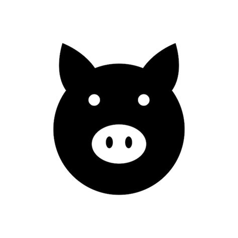 Schwein Symbol Vektor Illustration Premium Vektor