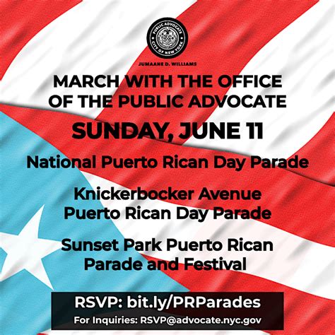 National Puerto Rican Day Parade March With The Public Advocates