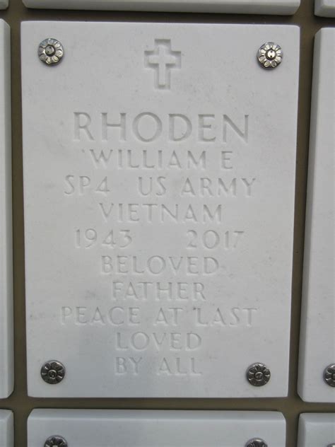 William Earl Rhoden (1943-2017) - Find a Grave Memorial