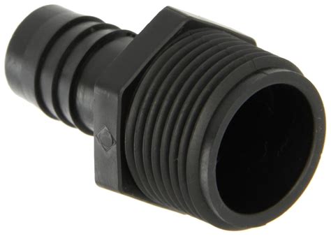 Thogus Polyethylene Tube Fitting Adapter Black 1 2 NPT Male X 5 8