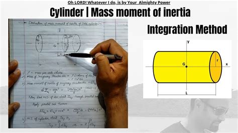 Mass Moment Of Inertia Of Cylinder Engineering Mechanics Youtube