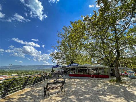 View Of The Parks Of Veria City Greece Walking Along The Pedestrian