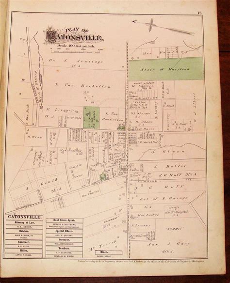 Map of Catonsville MD | 1877