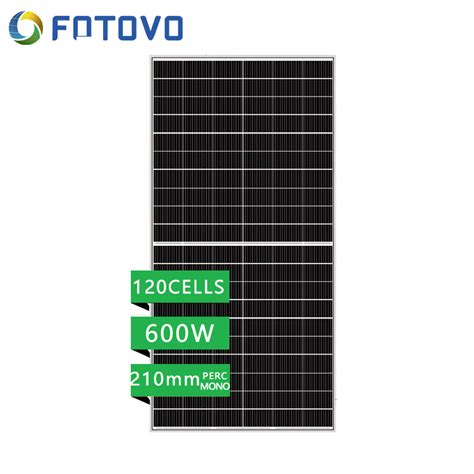 600W Photovoltaic Panel Half Cell Mono Facial Mono Crystalline Solar