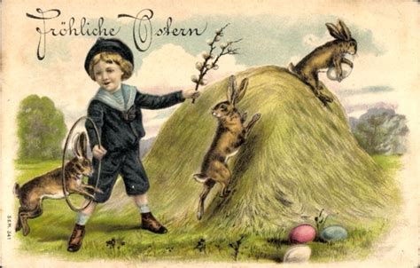 Pr Ge Ansichtskarte Postkarte Gl Ckwunsch Ostern Hase Akpool De