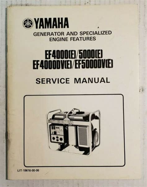 Yamaha Generator And Specialized Engine Features Service Manual Ebay