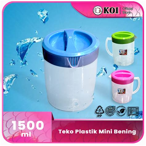 Jual Koi Official Teko Plastik Bening Teko Kecil Mini Water Jug