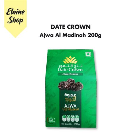 Date Crown Ajwa Al Madinah 200g Dates Kurma Ramadhan Raya Food Gifts