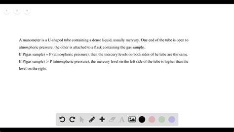 SOLVED What Is A Manometer How Does It Measure The Pressure Of A