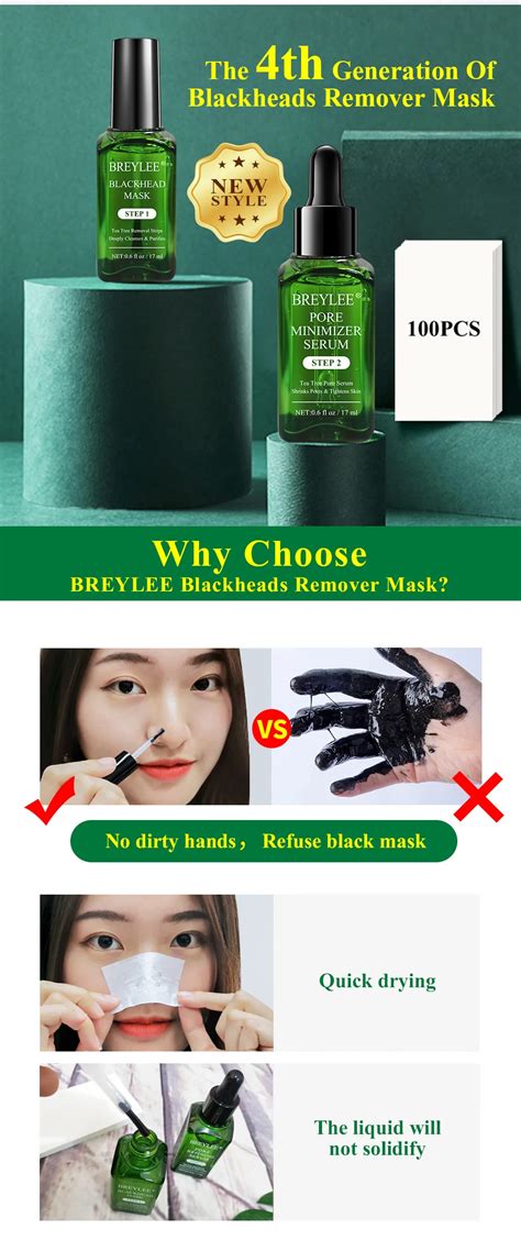 Breylee 3 In 1 Blackhead Removing Kit Tea Tree Oil Blackhead Remover