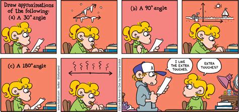 Degrees Illustrated Geometry Homework FoxTrot Comics By Bill Amend