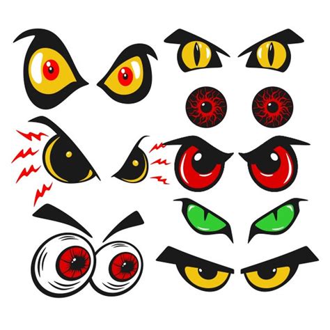 Dibujos animados Halloween Ojos Cuttable Diseño PNG DXF SVG Etsy España