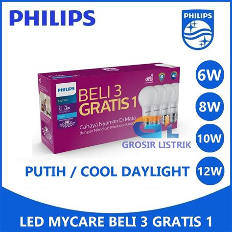 Jual Lampu Philips Led Bulb Mycare Multipack W W W W W W