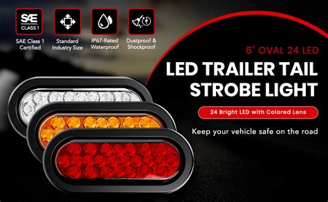 Amazon Inch Dot Approved Red Strobe Light For Trailer Tail Light