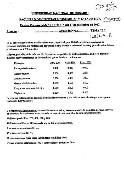 Parciales Contabilidad Costos Contabilidad De Costos Studocu