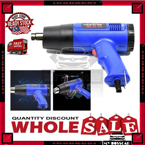 Hot Air Heat Gun Blower Shrink Gun Adjustable With Accessories Sticker Tint Tinted Film Tool Kit