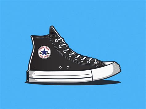 Converse Shoe - Black by Luke Summerhayes on Dribbble