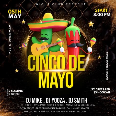 Cinco De Mayo Party Flyer Template Postermywall