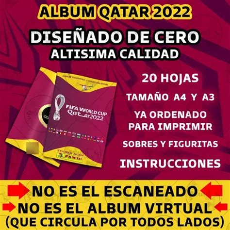 Kit Imprimible Album De Figuritas Del Mundial Qatar 2022 En Venta En