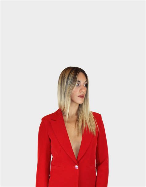 Tailleur Rosso Elizabeth Moda Collezione Cerimonia Elegante