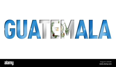 Guatemala Flag Text Font Stock Photo Alamy