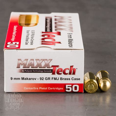 Bulk Maxxtech 9mm Makarov 9x18mm Ammo For Sale 1000 Rounds