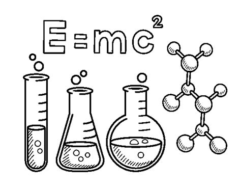 Desenho de Aula de química para Colorir Colorir