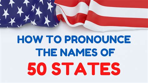 How To Pronounce The 50 States In The U S Espresso English