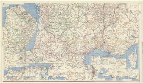 J Forest Carte des voies ferrées voies navigables et canaux de