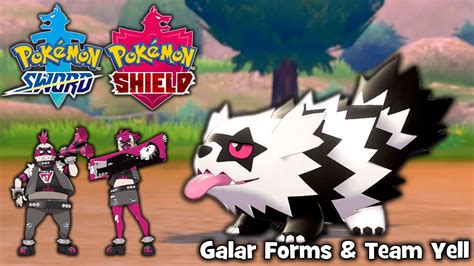 Galar Forms And Team Yell Pok Mon Sword And Shield Youtube