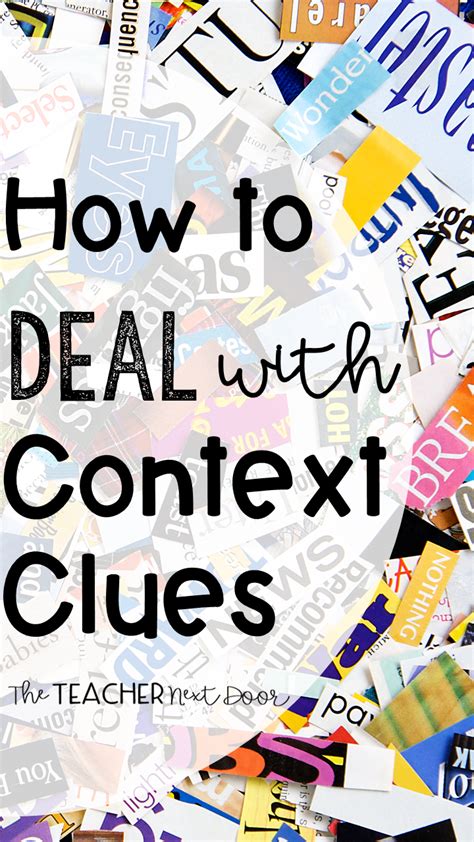 How To Deal With Context Clues The Teacher Next Door Reading