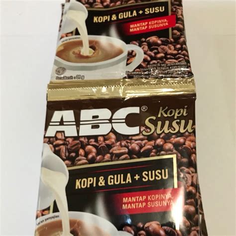 Jual KOPI ABC SUSU 1 RENCENG 10 SACHET PCS 31gr 31 Gr Murah Grosir Dus