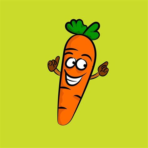 Cute Carrot Mascot Cartoon Illustration 6425267 Vector Art At Vecteezy