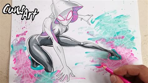 COMO DIBUJAR A SPIDERMAN UN NUEVO UNIVERSO GWEN STACY How To Draw