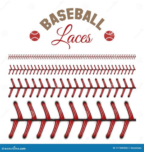 Baseball Laces Pattern Vector Illustration 171306920