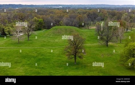 Aerial Photograph Of Cahokia Mounds State Historical Area Collinsville